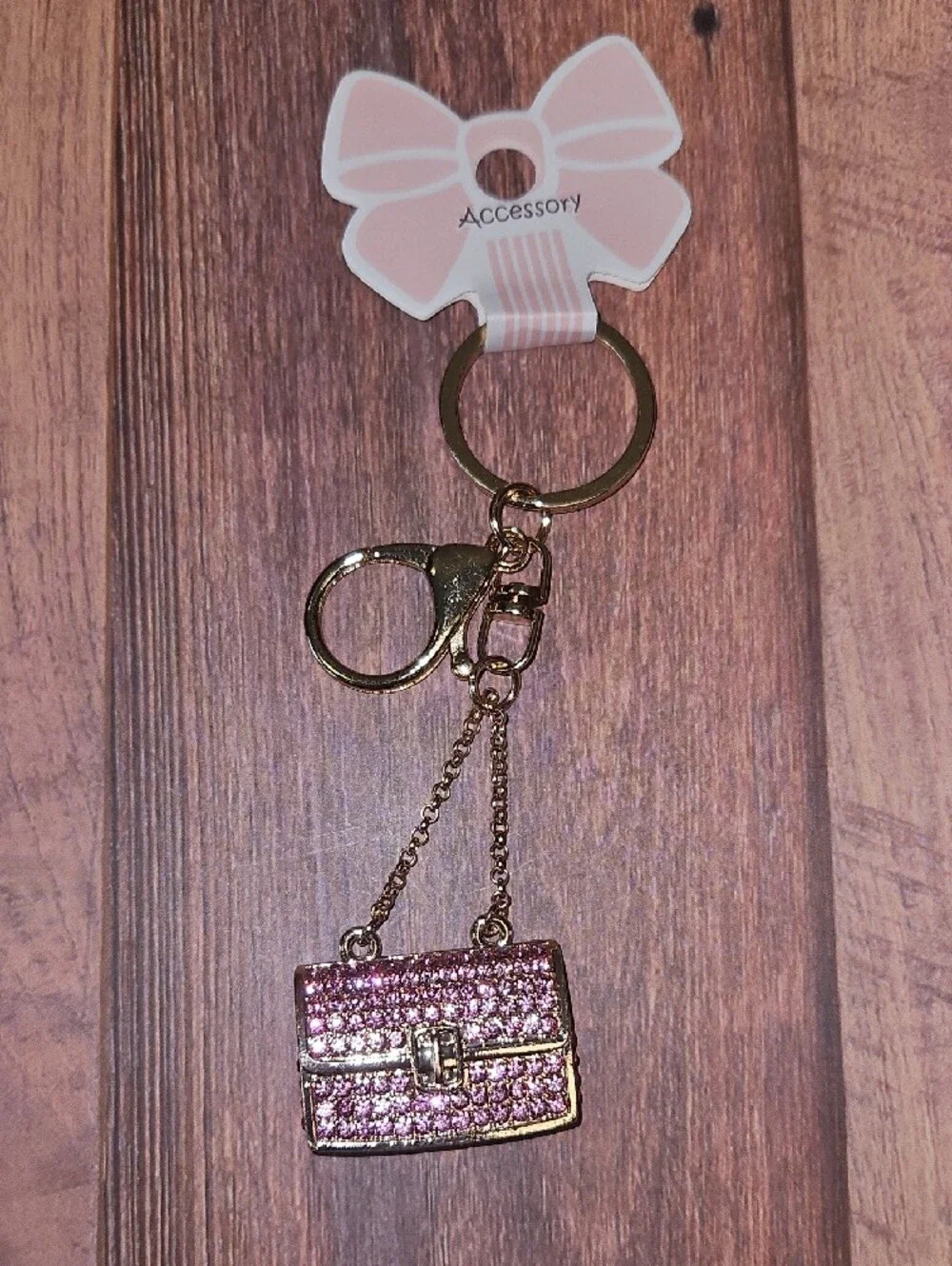 Rhinestone Mini Purse Keychains